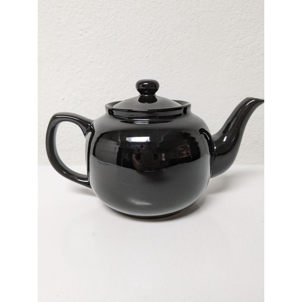 Old Amsterdam 1701 Porcelain Works Ceramic Black Tea Pot Lead Free with Lid